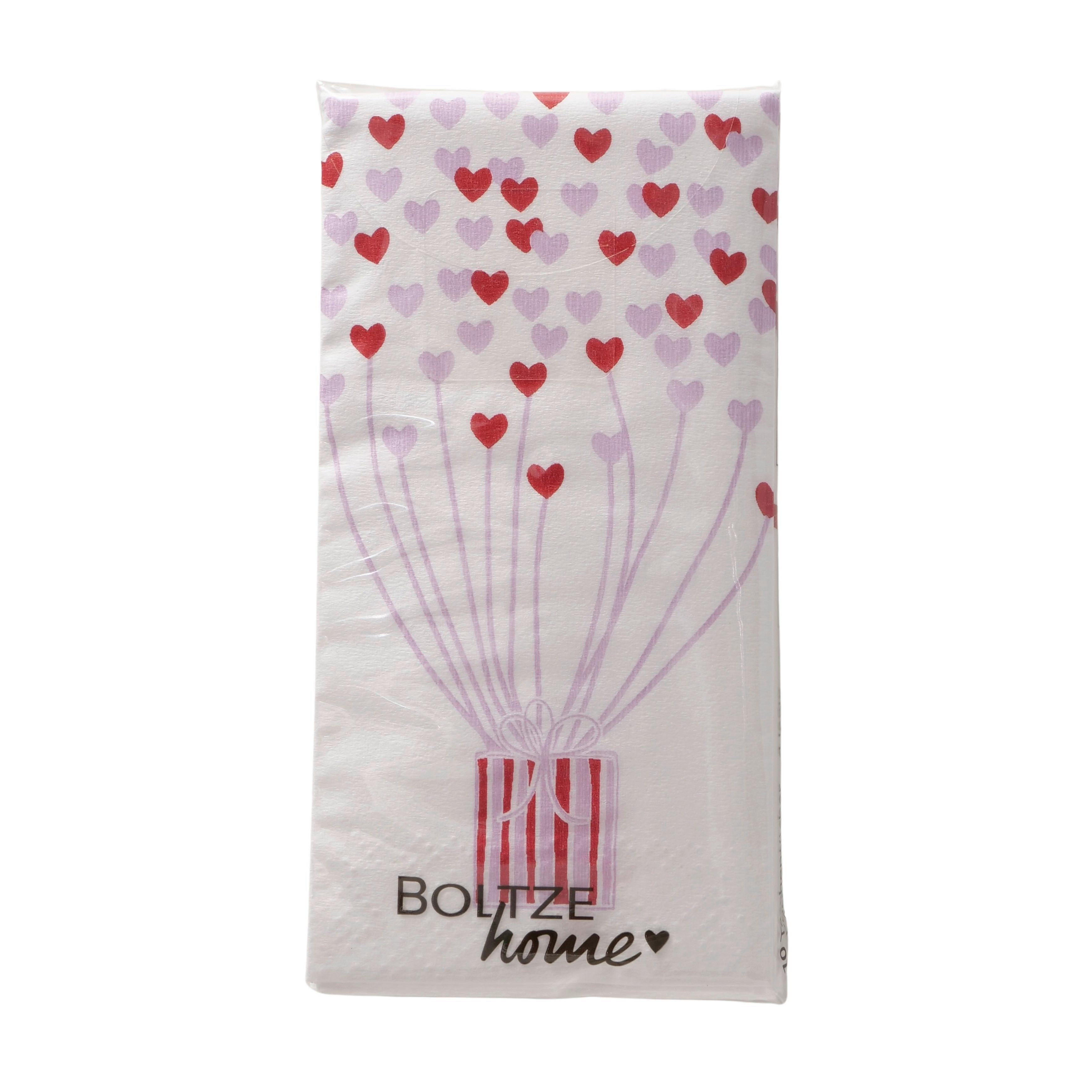 Papír Zsebkendő Daisy - pink/piros, Basics, papír (5,3/10,5/2,5cm)