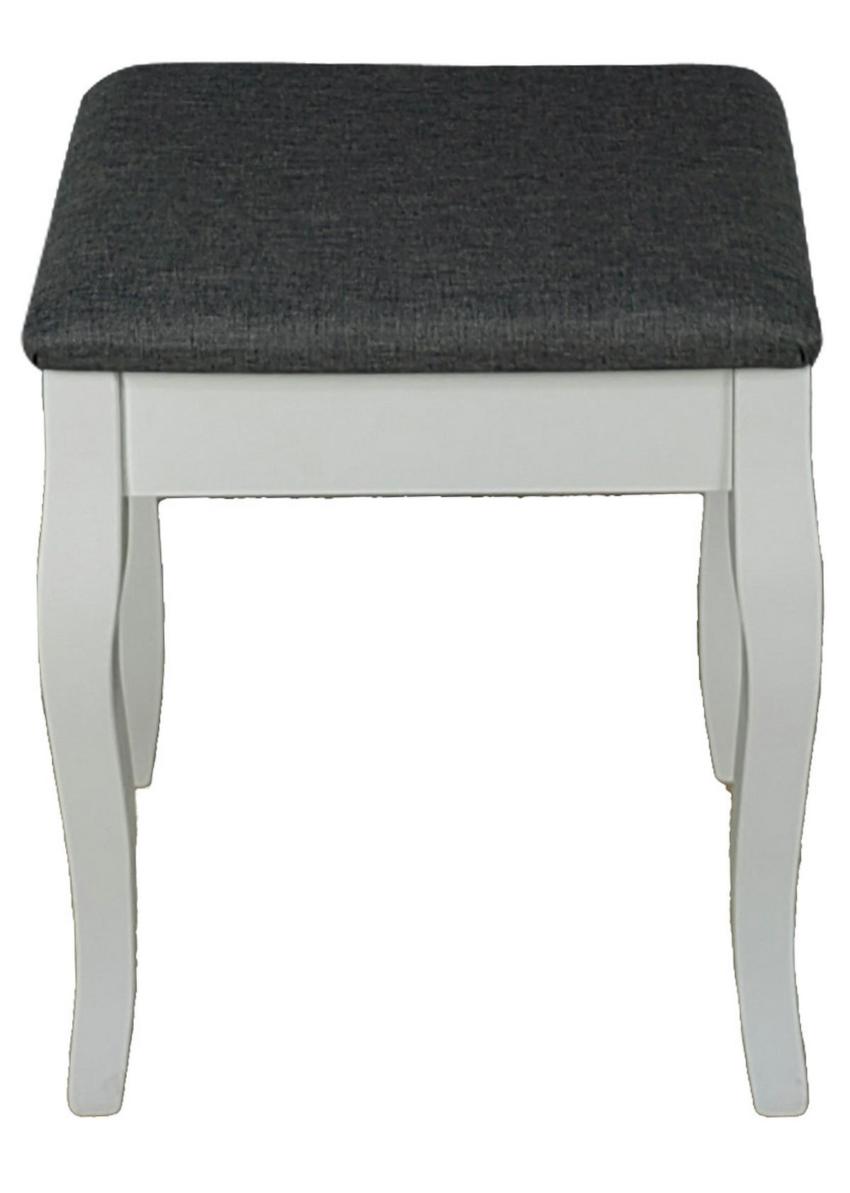 Tabure Vanessa 3 - bijela/antracit, Moderno, drvni materijal/drvo (38/45/28cm) - Modern Living