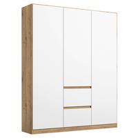 Ormar S Klasičnim Vratima Nidda - bijela/hrast Artisan, Basics, drvni materijal (136/197/54cm) - Modern Living
