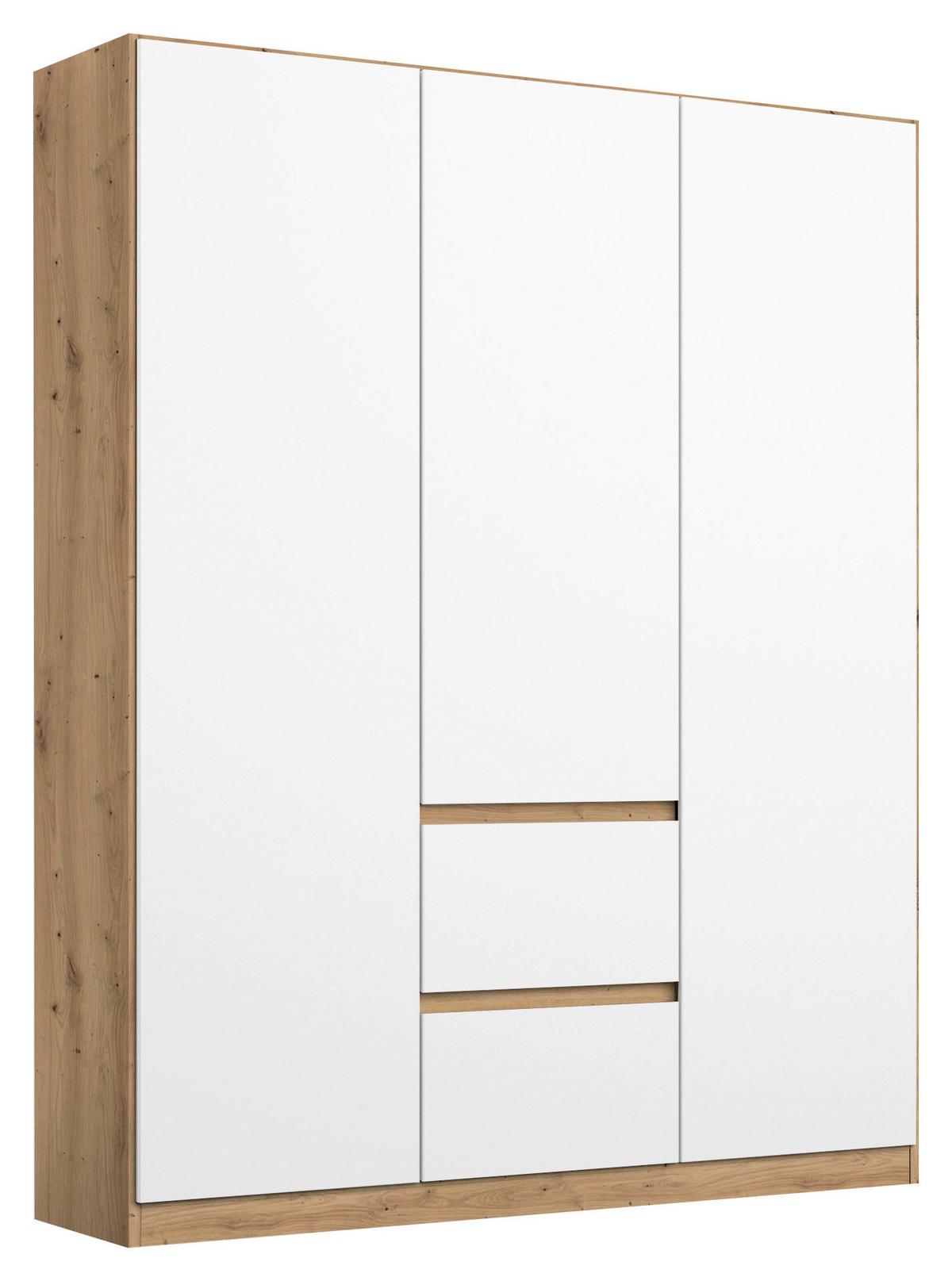 Ormar S Klasičnim Vratima Nidda - bijela/hrast Artisan, Basics, drvni materijal (136/197/54cm) - Modern Living
