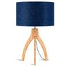 Namizna Svetilka Anna, Modra, Bambus - modra/naravne barve, Trend, tekstil/les (36/54cm) - Good & Mojo