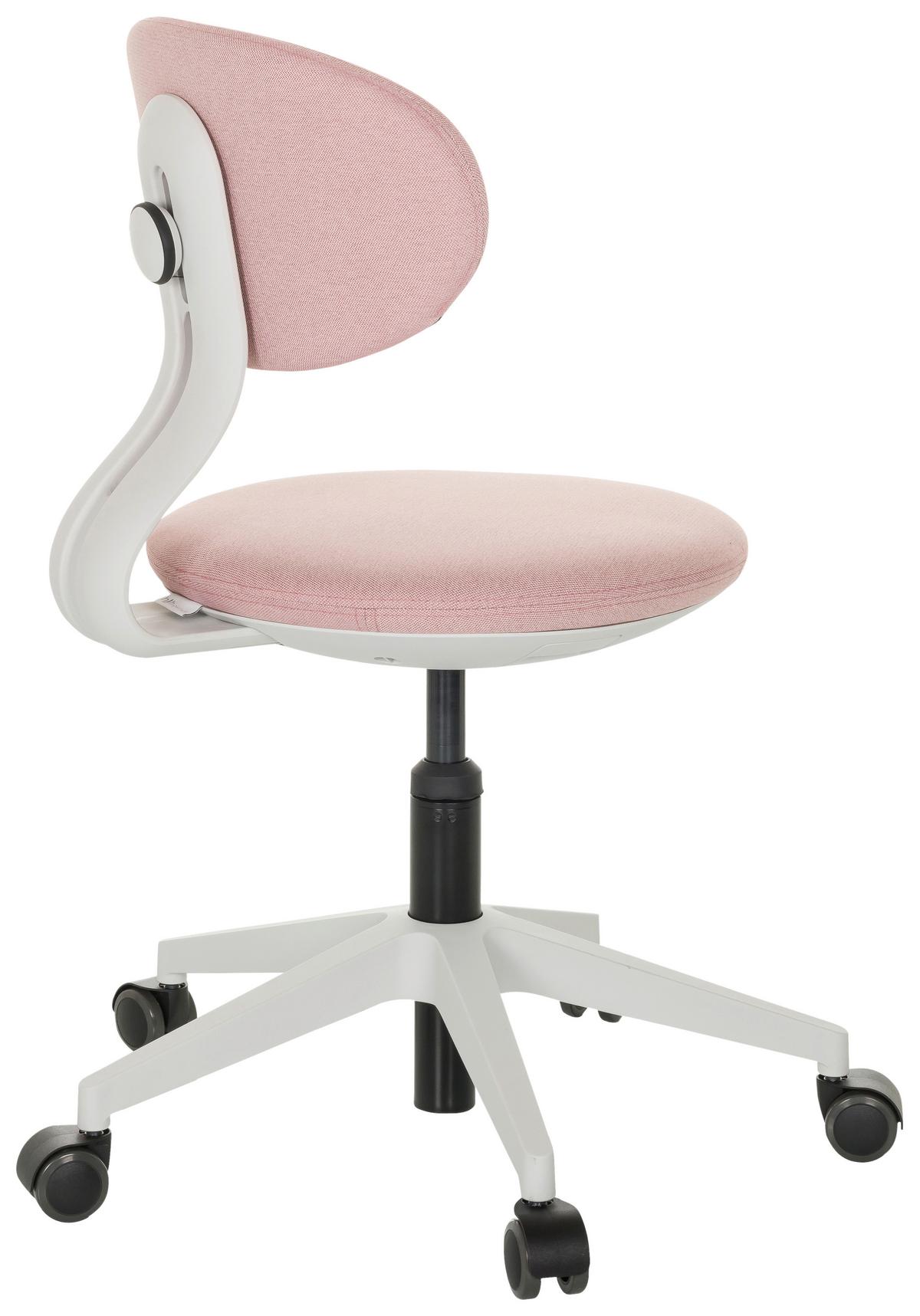 Otroški Vrtljivi Stol Minimovo, Roza - roza/bela, Basics, umetna masa/tekstil (42/66-87/52cm) - MID.YOU