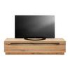 MEDIABÄNK MATEO - svart/ekfärgad, Modern, trämaterial/plast (180/41/40cm) - Mömax