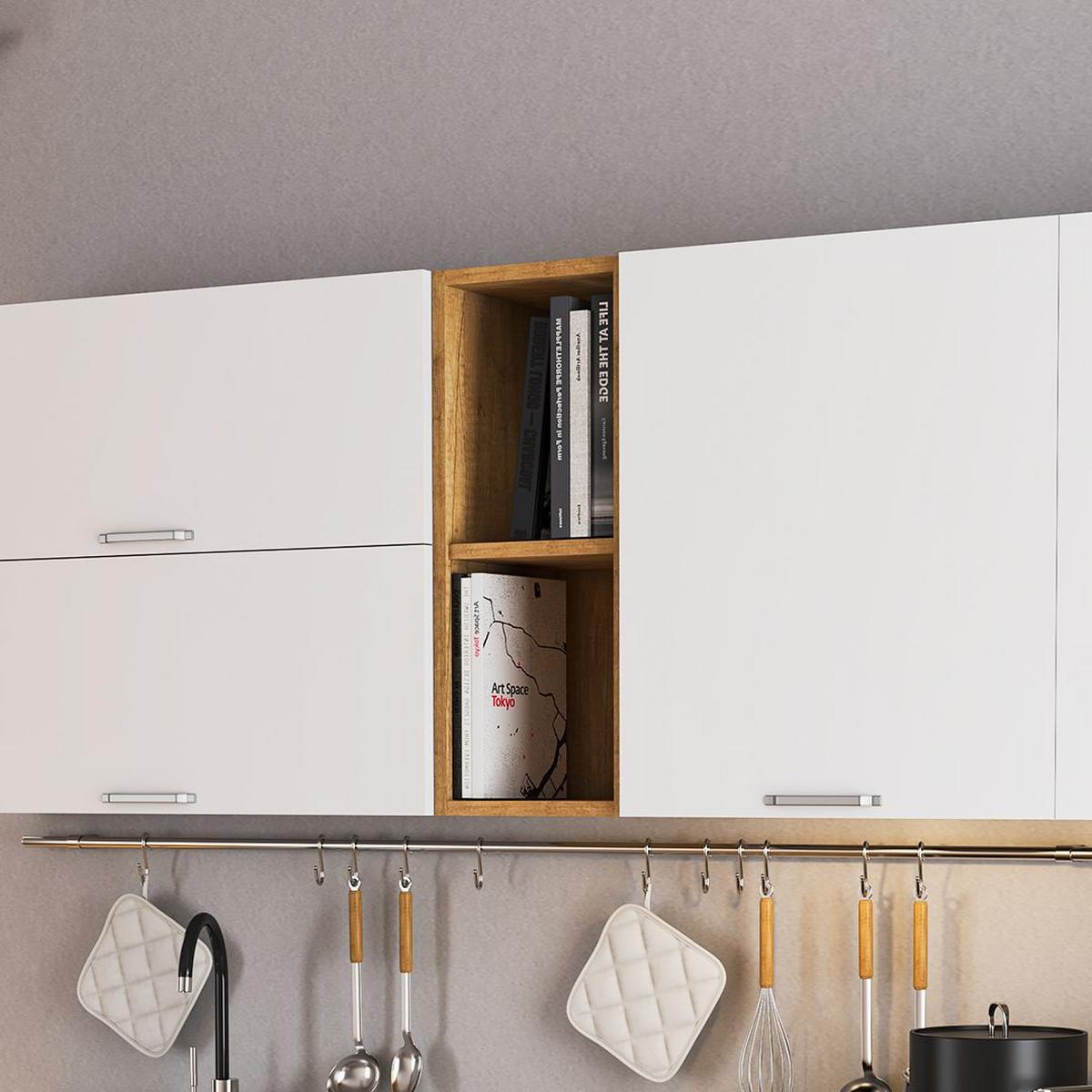 Blok Kuhinja S Aparatima Kira - bijela, Moderno, drvni materijal (240/216/60cm) - Modern Living