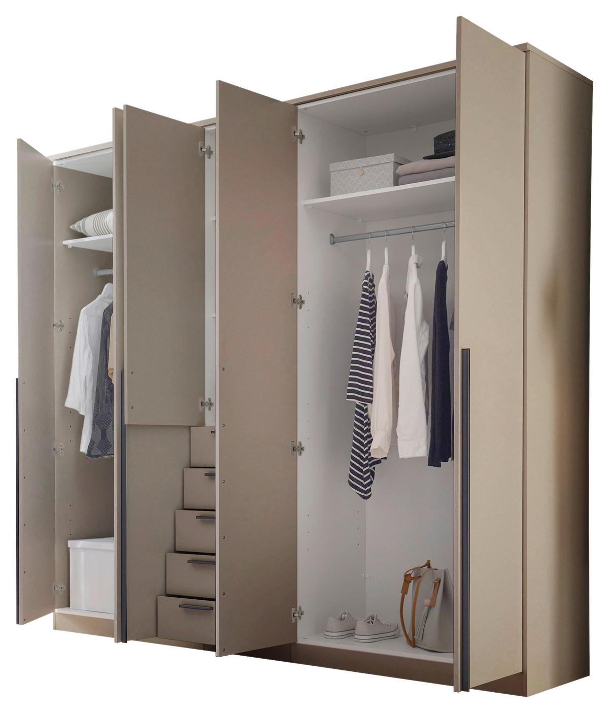 Ormar S Klasičnim Vratima Arnis - kašmir/crna, Konvencionalno, drvni materijal/plastika (225/210/52cm) - Modern Living