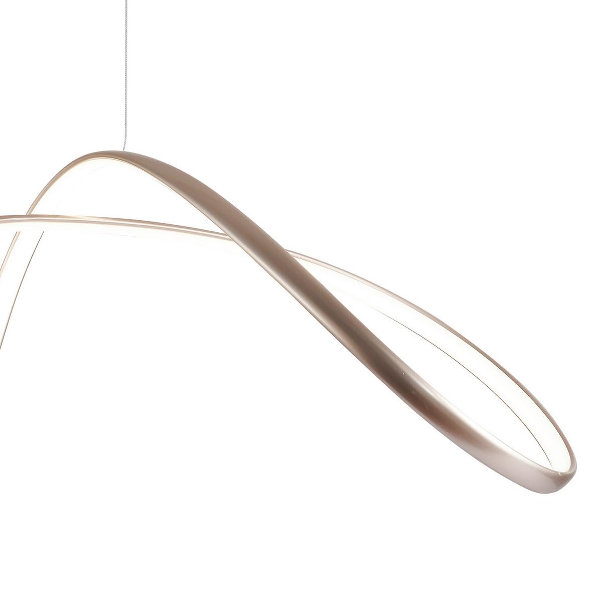 LED-Hängeleuchte Infinity Silberfarben max. 50 Watt - Silberfarben, Design, Metall (92/29/120cm)