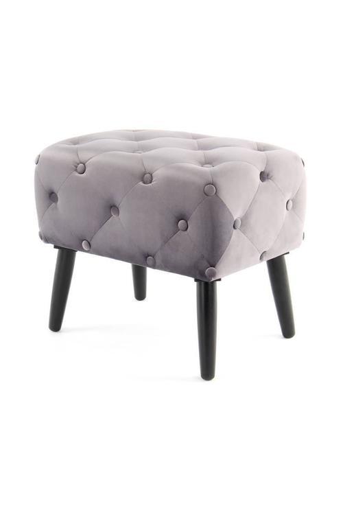 HOCKER A7QQP - Schwarz/Grau, Basics, Holzwerkstoff/Textil (40/48/60cm) - Kayoom