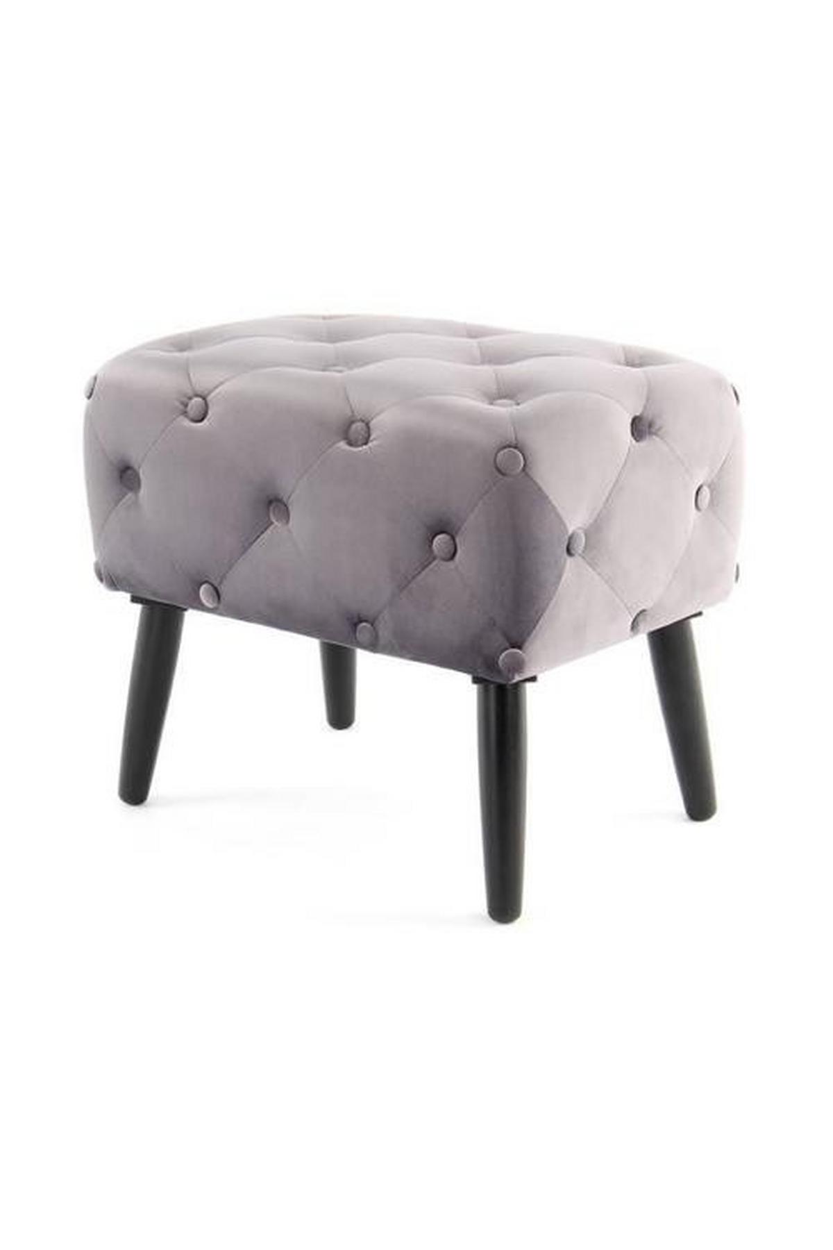HOCKER A7QQP - Schwarz/Grau, Basics, Holzwerkstoff/Textil (40/48/60cm) - Kayoom