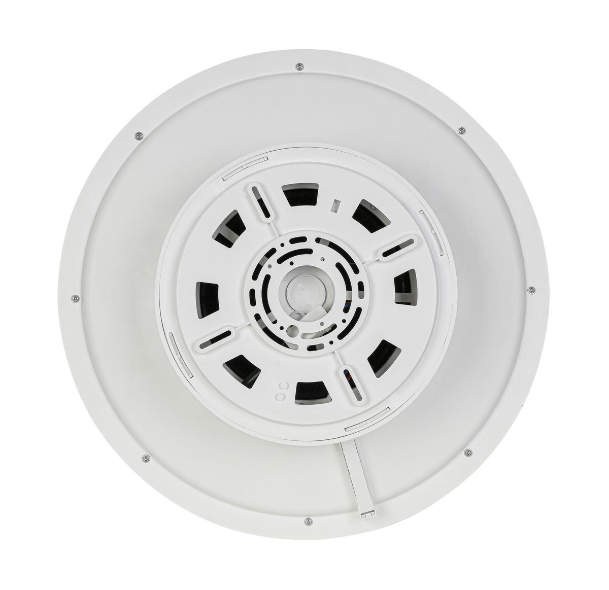 Ventilator de plafon Kurto - alb/culoare crom, Modern, plastic (42/18cm) - Mömax