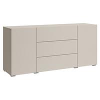 Široka Komoda Berlin, Kašmir - kašmir/siva, Design, umetna masa/leseni material (150/68/38,5cm) - P & B
