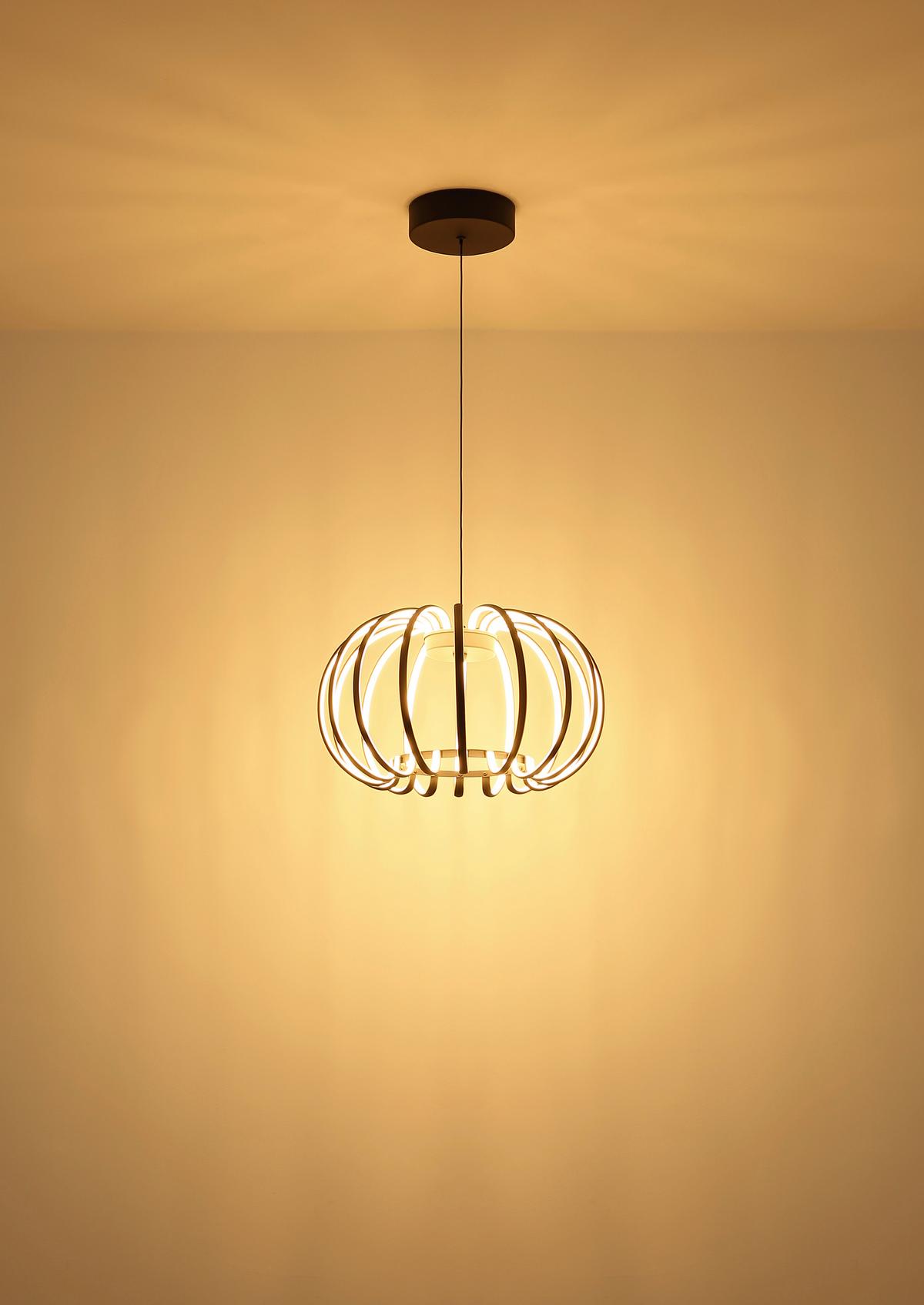 Led Svjetiljka Viseća 15946b Ribbon - bijela/crna, Design, metal/plastika (40/120cm) - Globo