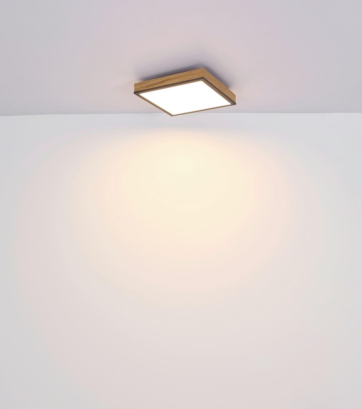 Stropna Led-svetilka Mopi - barve grafita/opal, Moderno, kovina/umetna masa (30/30/6cm) - Mömax