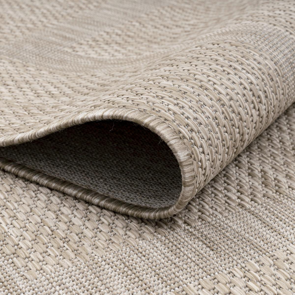 Ravno Tkana Preproga Relax, Bež, 120cm - bež, Basics, tekstil (120/120cm) - Novel