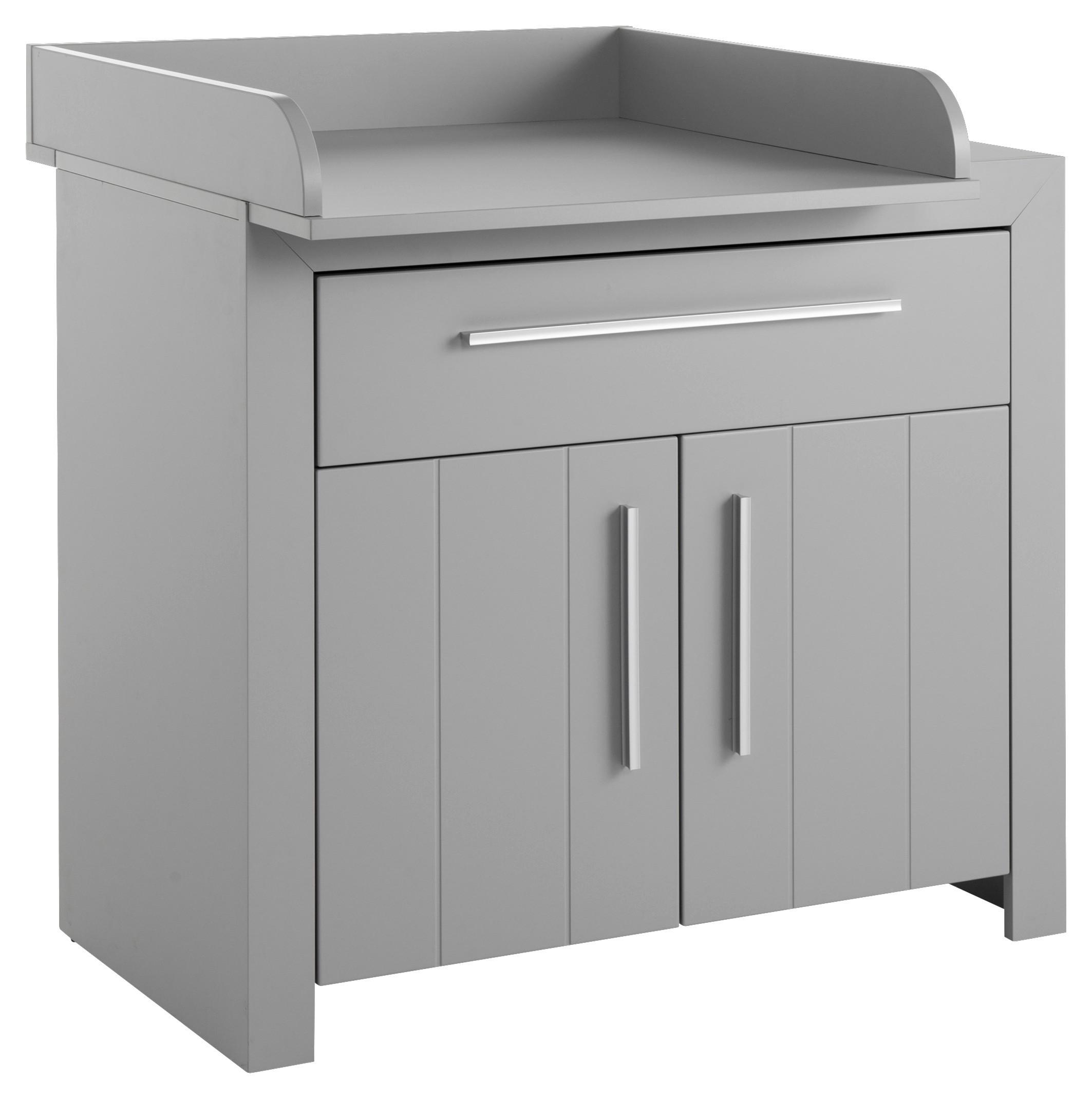 Wickelkommode Nikola ca. 108x107 cm Grau - Silberfarben/Grau, KONVENTIONELL, Holzwerkstoff/Kunststoff (108/107/84cm) - MID.YOU