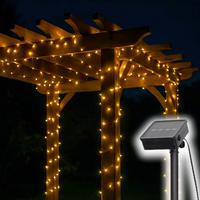 Szolár Fényfüzér 200db LED - fehér, műanyag (1600cm)
