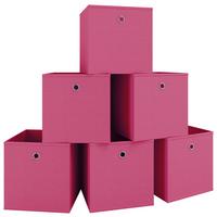 Faltbox 6er-Boxas - Pink, Basics, Kunststoff (27/28/27cm) - MID.YOU