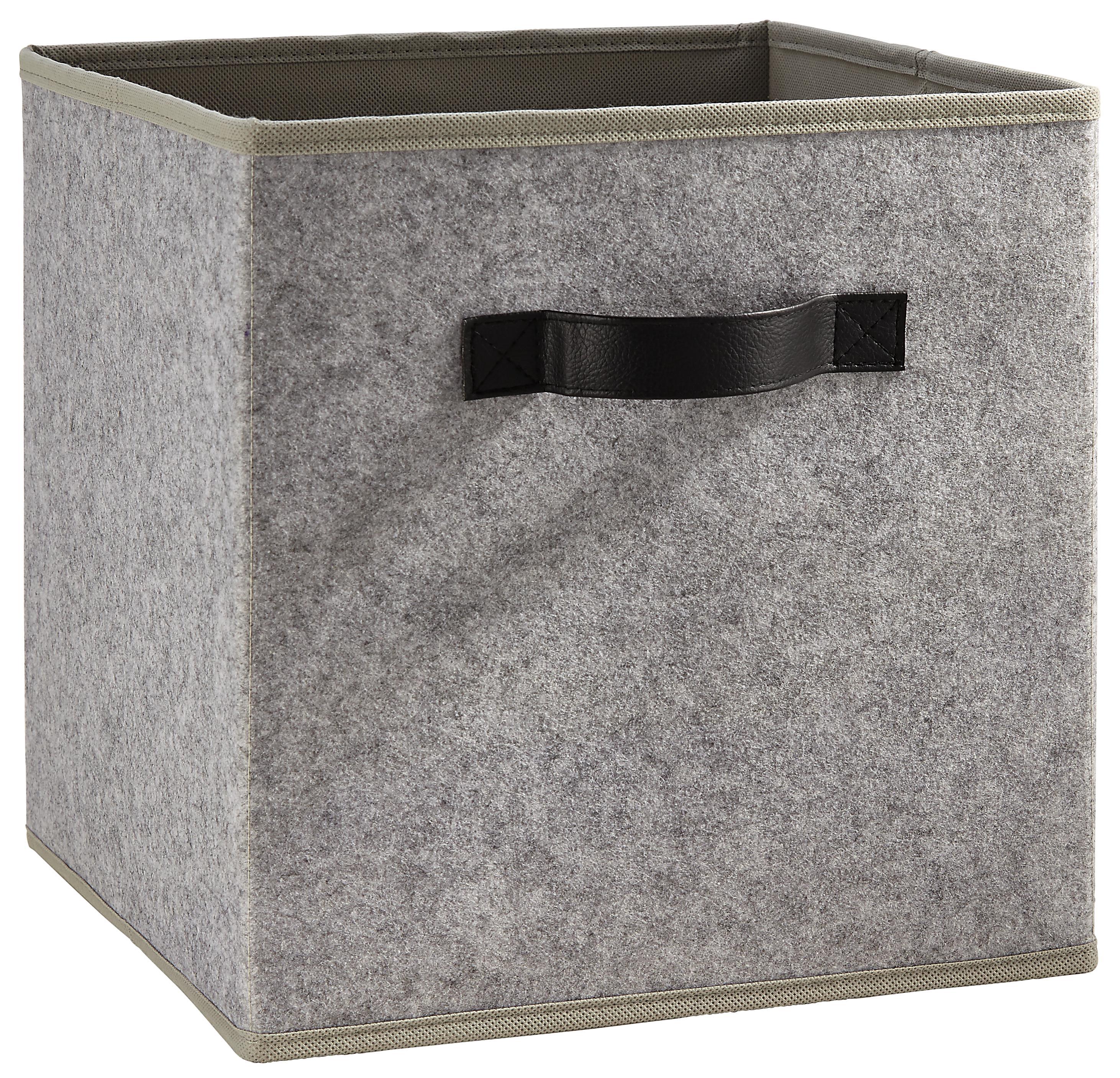 Box Rikka in Grau ca. 27x27x28 cm - Grau, MODERN, Textil (27/27/28cm) - Bessagi Home