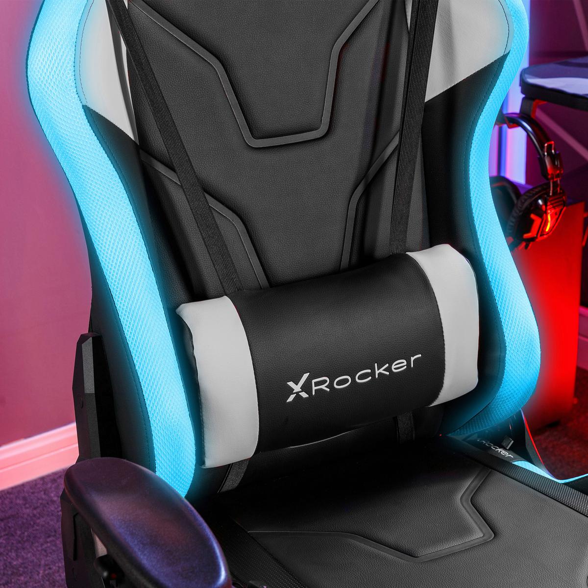 Gamingstuhl Agility Esports ca. 66x128 cm Schwarz m. LED - Schwarz/Grau, MODERN, Kunststoff/Textil (66/128/59,9cm) - X Rocker