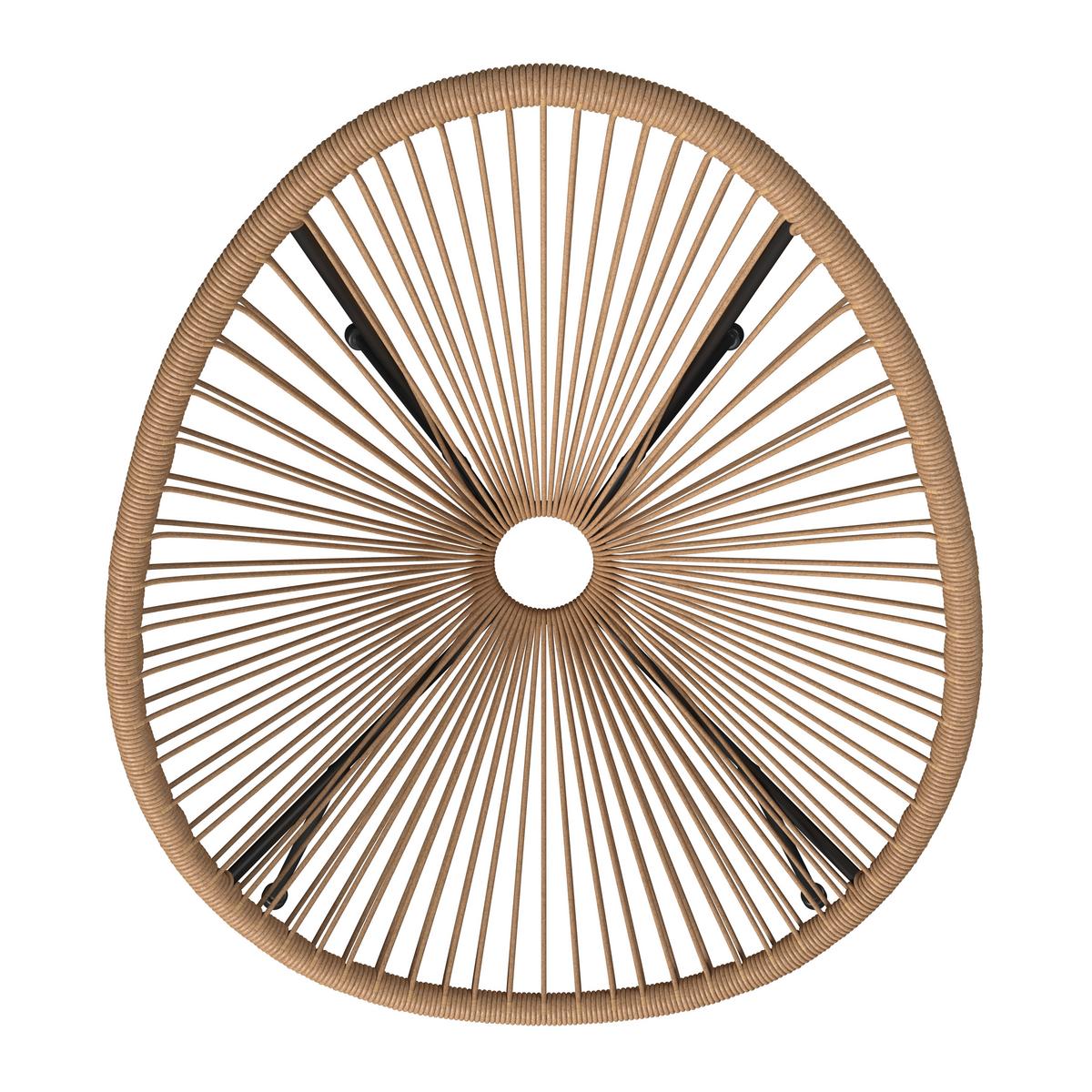 Garten-Relaxsessel Uno Naturfarben/Schwarz - Schwarz/Naturfarben, Basics, Kunststoff/Metall (71/83,5/77cm)