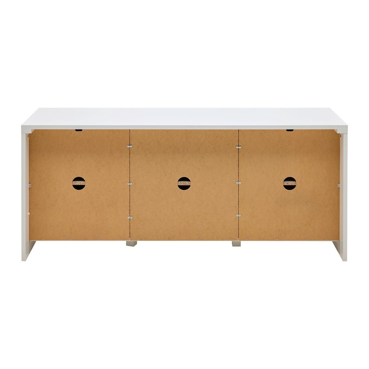 Lowboard Larios B in Weiß - Schwarz/Weiß, MODERN, Holzwerkstoff/Kunststoff (143/61/40cm) - Mömax