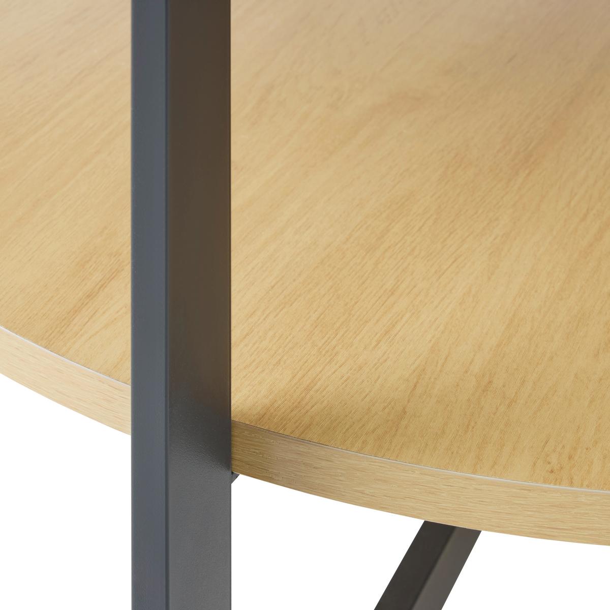 Stolić Rondo - hrast Artisan/crna, Konvencionalno, drvni materijal/metal (80/40/80cm) - Modern Living