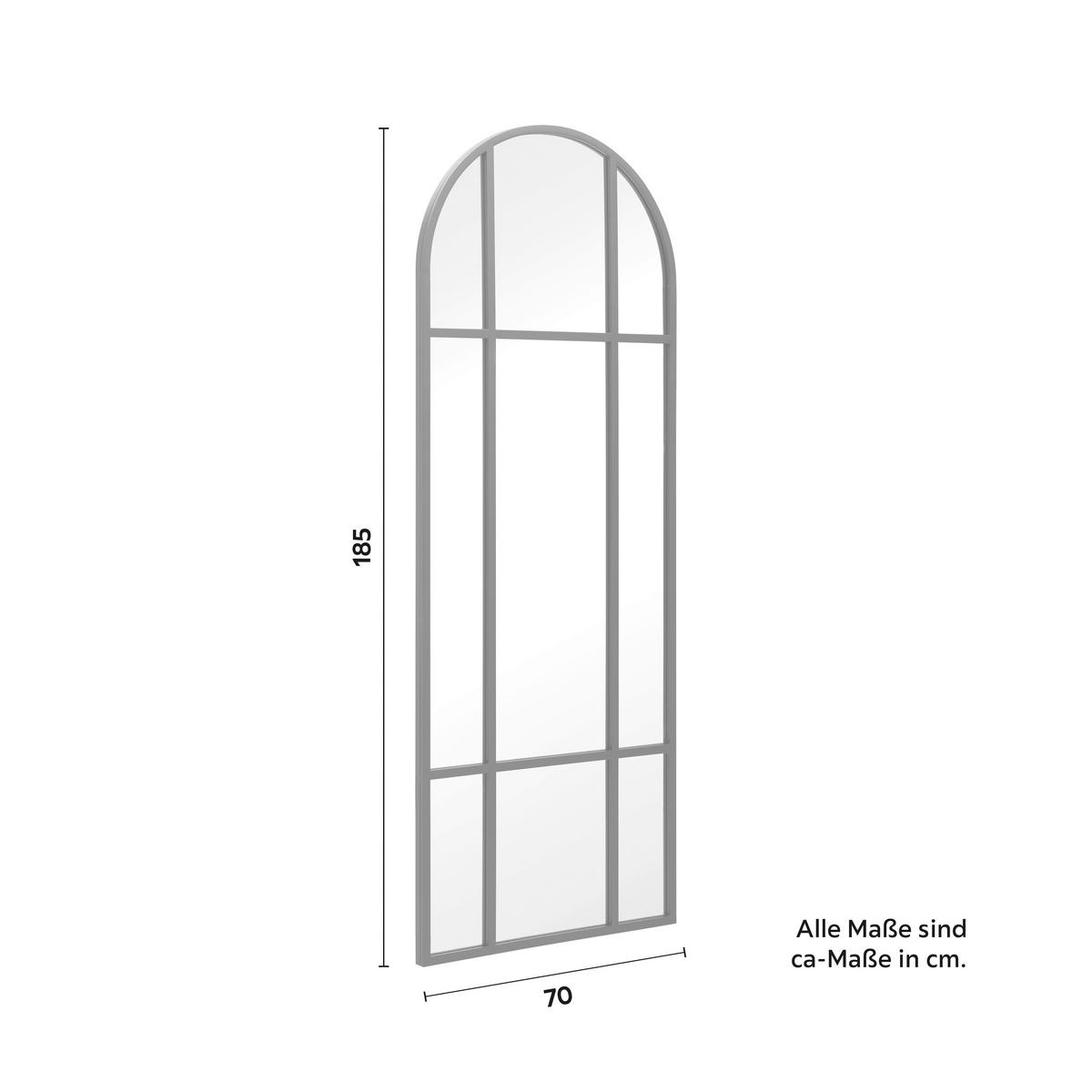 Ogledalo Madon - crna, Moderno, staklo/metal (70/185/3cm) - Bessagi Home