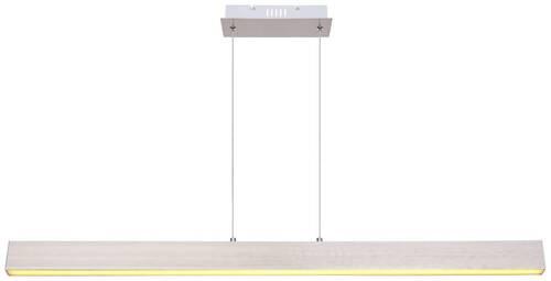 LAMPA WISZĄCA LED VERENA L: 121 CM NICKEL - biały/opal, Design, tworzywo sztuczne/metal (121/8/120cm) - Globo