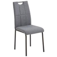 KRZESŁO HERMINE - antracytowy/czarny, Konventionell, metal/tkanina (41,5/96,5/52,5cm) - P & B