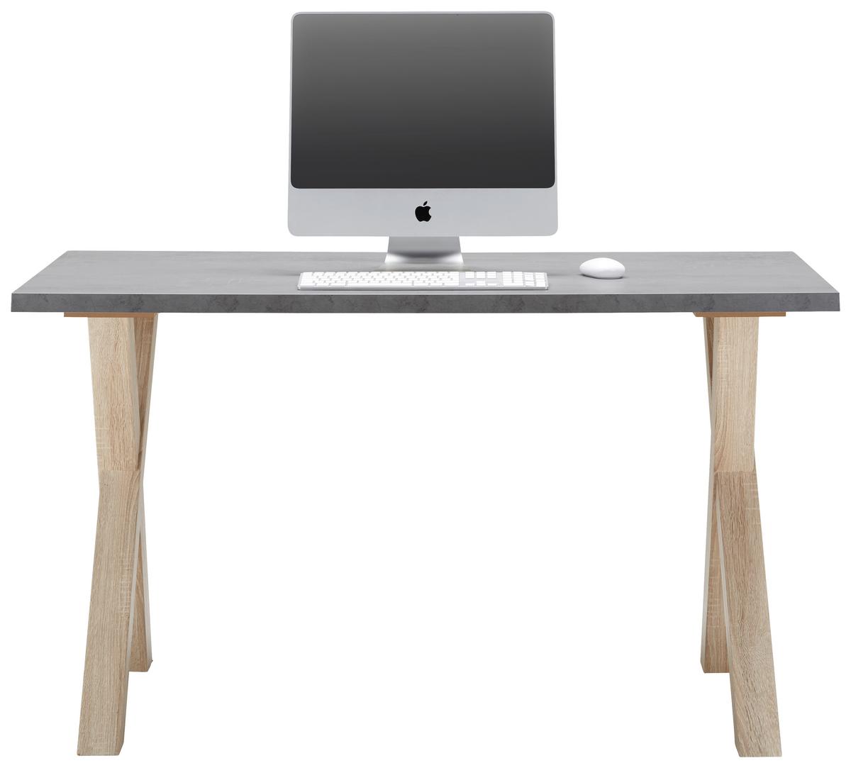 Pisalna Miza Mister Office, Barva Grafita - barve hrasta/barve grafita, Moderno, leseni material (140/75/70cm) - Mömax