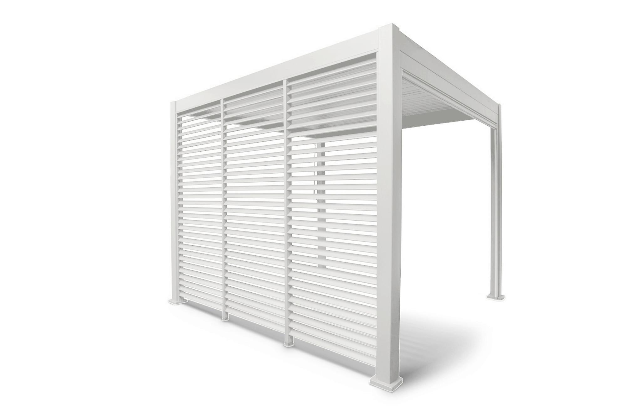 Stranski Del Za Pergolo Maridor, 123x240cm, 3 Kos - bela, Moderno, kovina (123,5/240/10cm) - Gardenson