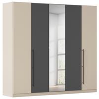 Kleiderschrank Safari Grau/Chammpagner - Champagner/Grau, KONVENTIONELL, Holzwerkstoff/Metall (226/210/54cm) - Based