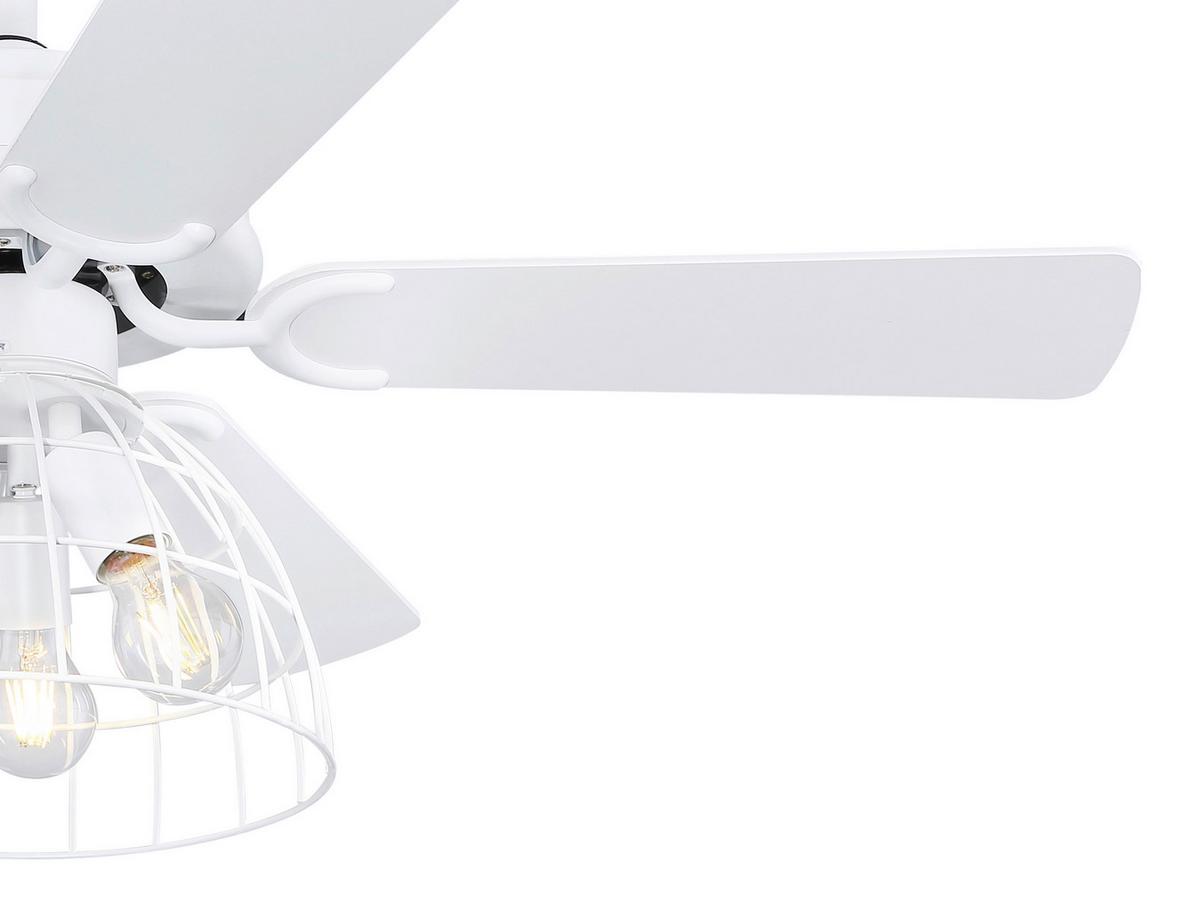Deckenventilator Sallie max. 60 Watt - Weiß/Grau, Basics, Holz/Metall (106/58cm) - Globo