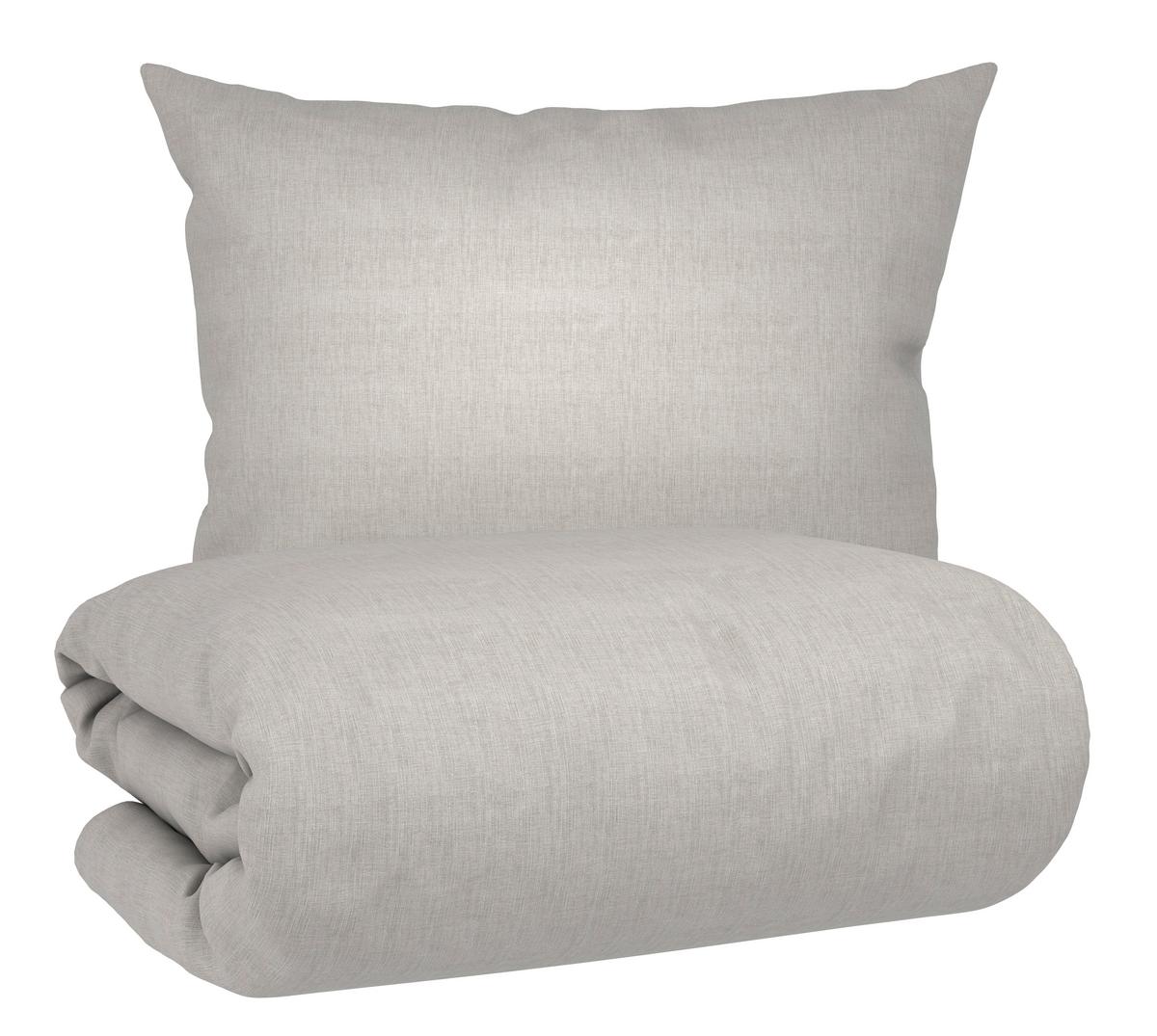 BETTWÄSCHESET TY - Hellgrau, Textil (210cm) - Mömax