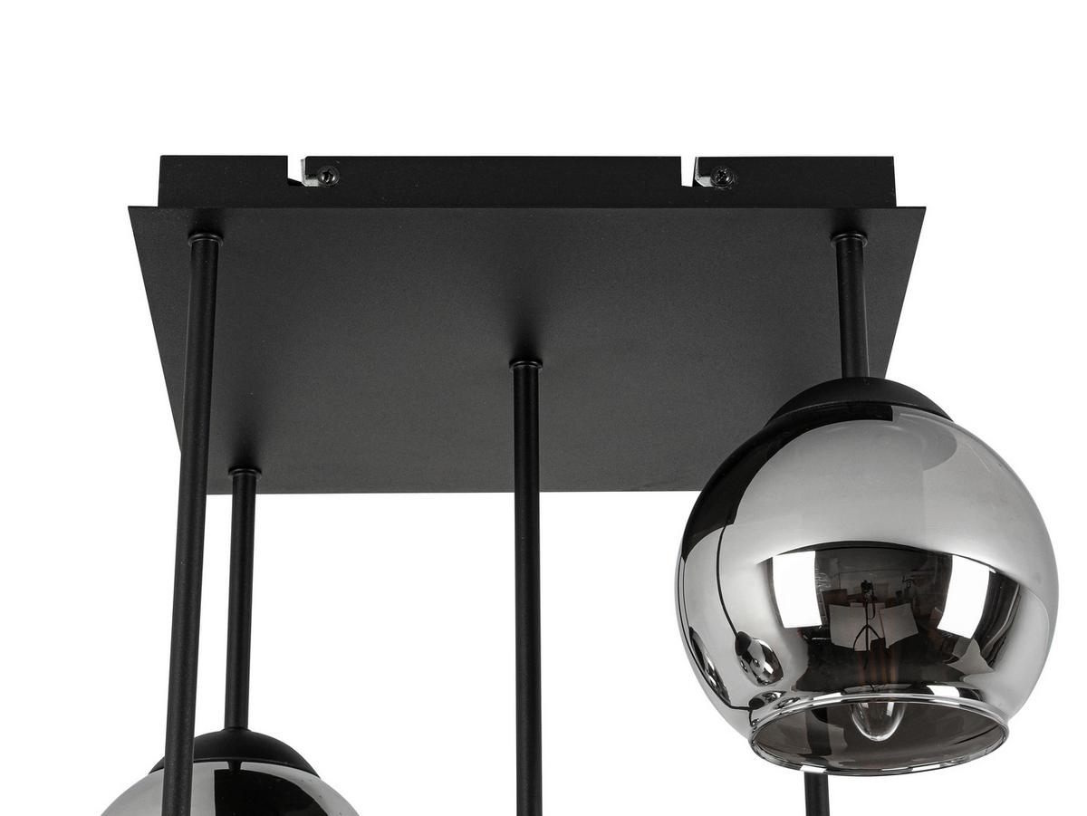 LAMPA SUFITOWA MIA - czarny/kolor chromowy, Trend, tworzywo sztuczne/metal (36/36/42,3cm) - Novel