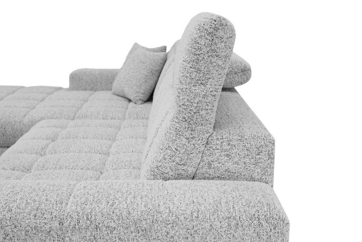 Kutna Garnitura Santorini - siva/crna, Moderno, tekstil (193/291cm) - Premium Living