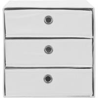 Schubladenbox Mona ca. 32x31,5cm - Weiß, MODERN, Karton/Textil (32/31,5/32cm) - Mömax
