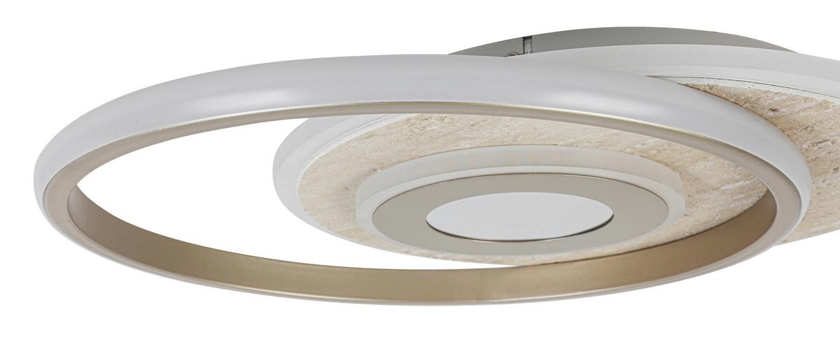LED-Deckenleuchte Pul Champagnerfarben max. 24 Watt - Champagner, MODERN, Kunststoff/Metall (42/35/6cm) - Mömax