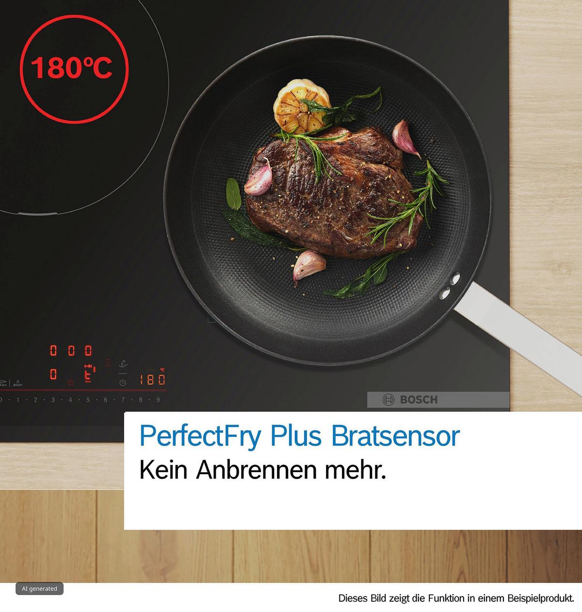 Induktionskochfeld PV81AHC1E Schwarz - Schwarz, KONVENTIONELL, Glas/Metall (80,2/5,1/52,2cm) - Bosch