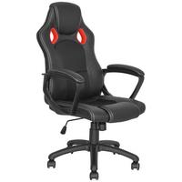 Scaun directorial Linz - roșu/negru, Modern, plastic/textil (63/111-120,5/70,5cm) - Modern Living