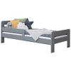 Bett Bennet mit Matratze ca. 90x200 cm Hellgrau - Hellgrau, MODERN, Holz/Textil (90/200cm) - MID.YOU