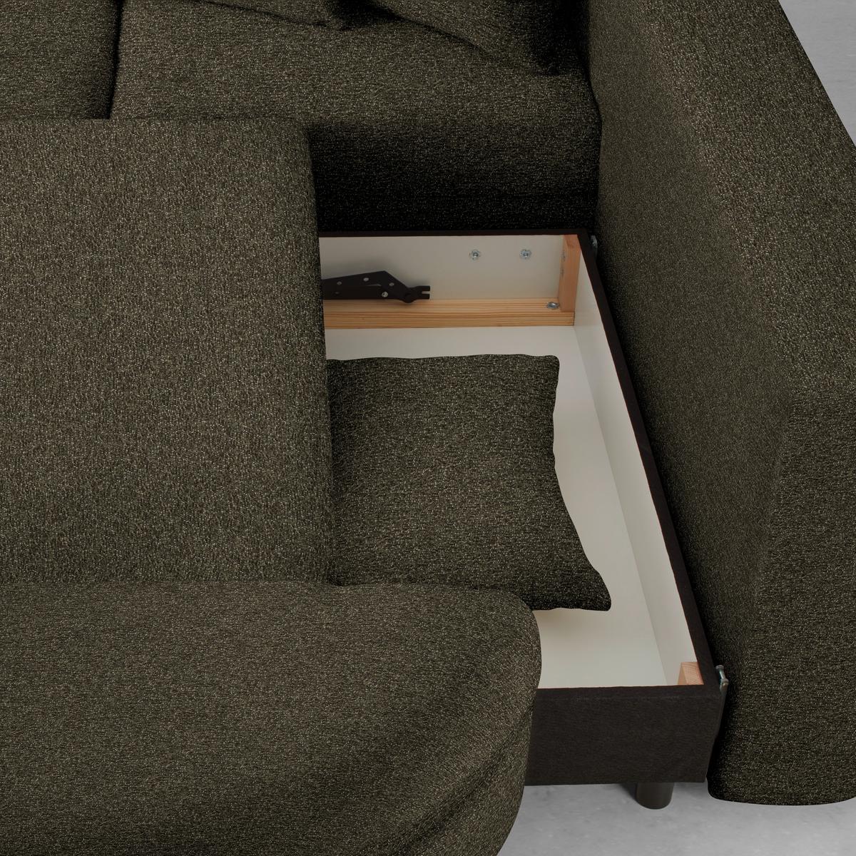 Ecksofa Axel Dunkelgrün - Dunkelgrün/Schwarz, MODERN, Textil/Metall (291/87/250cm) - Mömax