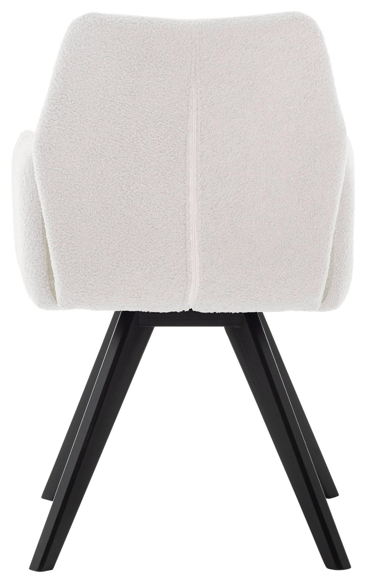 Naslanjač Royan Iii, Krem, Črna - črna/krem barve, Basics, tekstil/les (55/86/63cm) - Premium Living