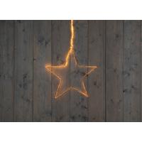 DEKORACJA ŚWIETLNA LED GWIAZDA CZARNA METALOWA - czarny, Design, metal (56cm) - X-Mas