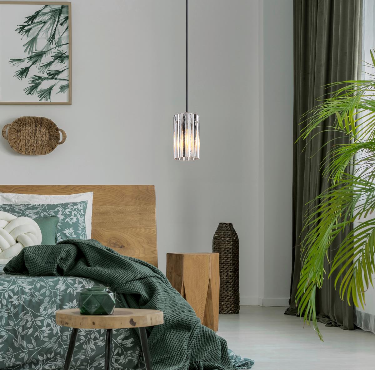 Viseća Svjetiljka  Cayden 15747h Cayden - boje nikla/prozirno, Design, staklo/metal (11.5/120cm) - Globo