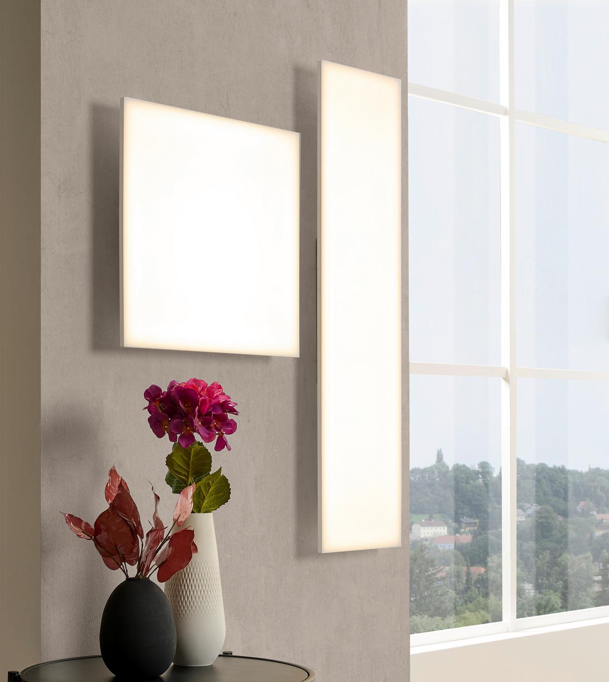 LAMPA SUFITOWA LED 15620-16 YUKON - biały/kolor aluminiowy, Basics, tworzywo sztuczne/metal (45/45/6,1cm)