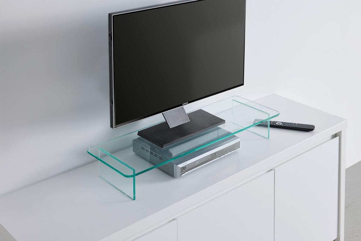 TV-Aufsatz Go aus Glas - Klar, KONVENTIONELL, Glas (75/12/25cm) - Mömax