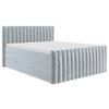 Boxspringbett Simon in Mintgrün ca. 180x200cm - Blaugrau/Schwarz, KONVENTIONELL, Holzwerkstoff/Kunststoff (180/200cm) - Premium Living