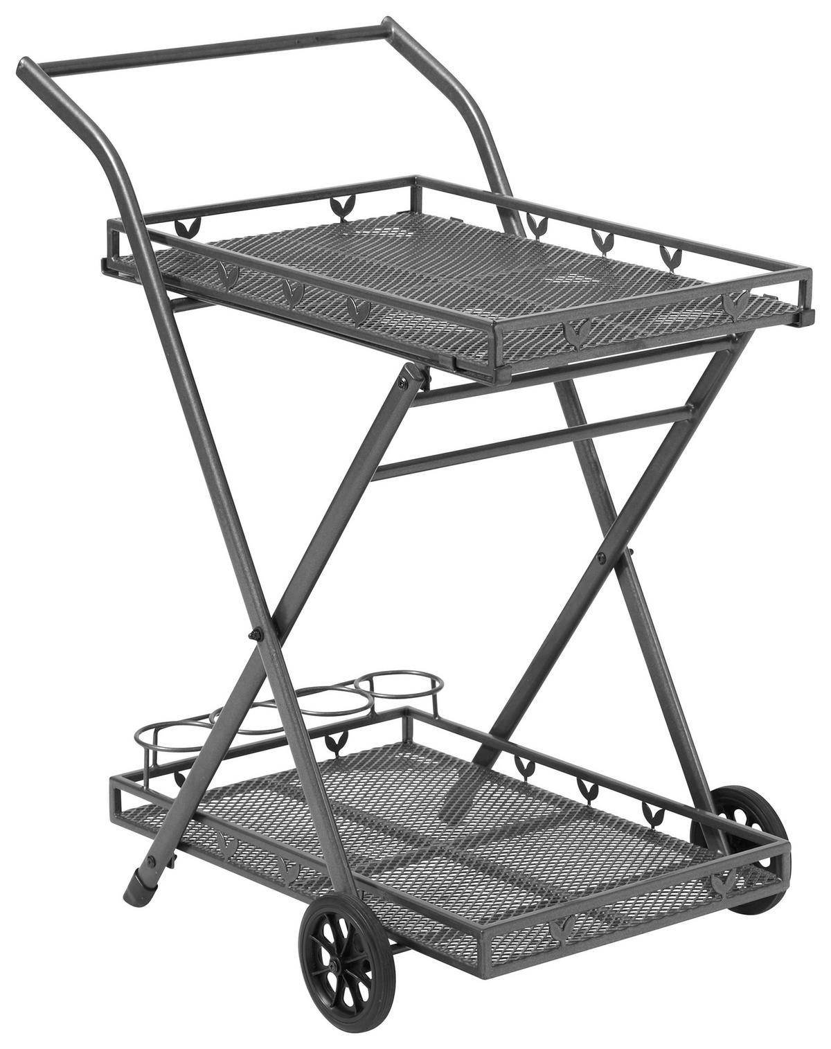 GARTEN-SERVIERWAGEN TOULOUSE - Grau, Basics, Metall (69/54/87cm) - Gardenson