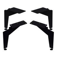 Fußset Silverstone Grau/Schwarz - Schwarz/Grau, MODERN, Metall (17/15/1cm) - Premium Living