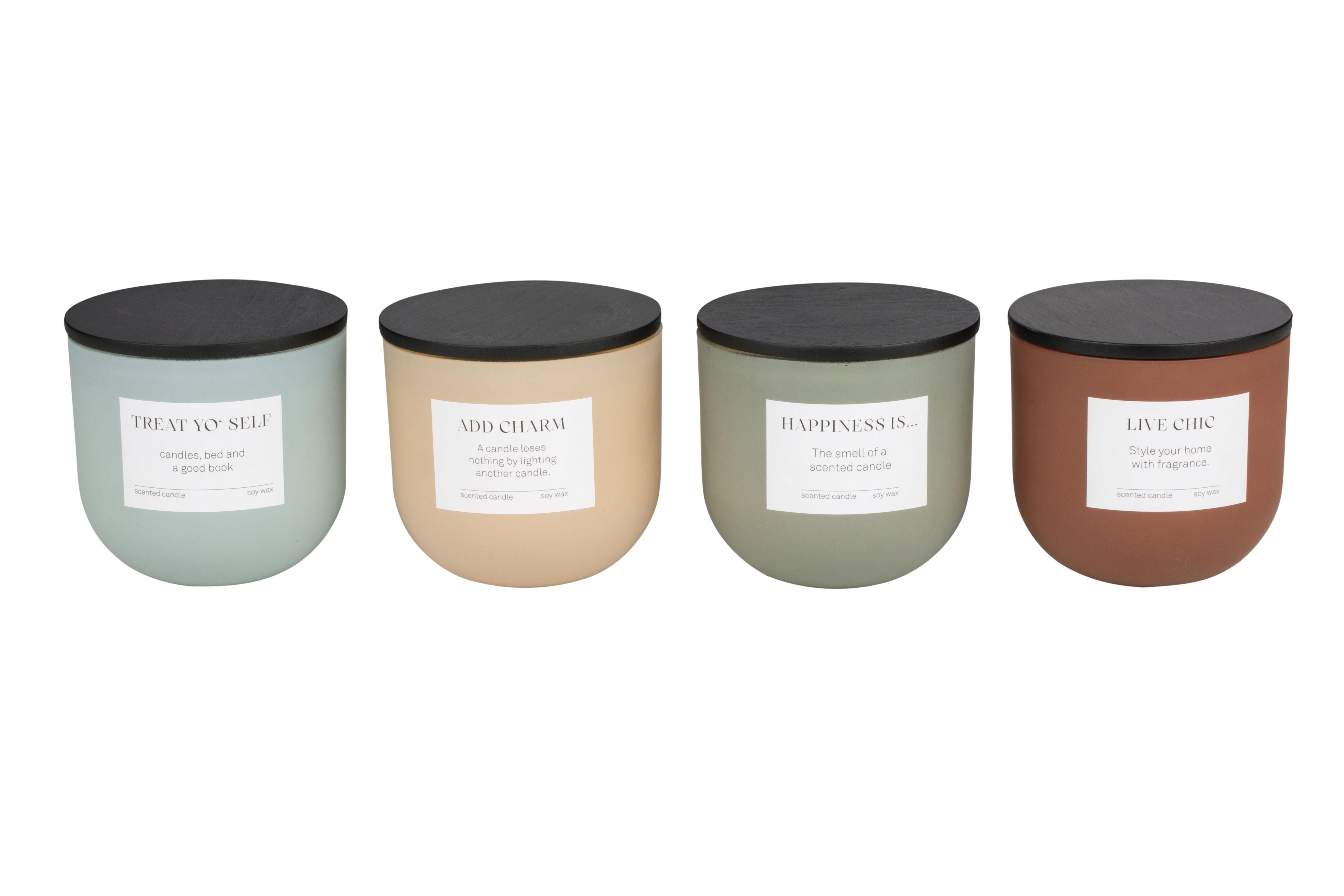 Gyertya Üvegben Camilla - bézs/pink, Modern, üveg/természetes anyagok (10/9cm) - Mömax